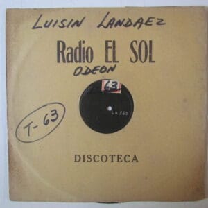 LUISIN LANDAEZ / ÑIKO ESTRADA Y SU ORQ - GUARACHA LP ODEON LD-1357 PROMO "RADIO EL SOL" PERU 1964