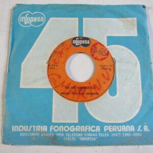 JOHNNY ARCE Y SU ORQ "CINCO DEDOS" RARE 7" SALSA GUAGUANCO PERU HEAR ♫