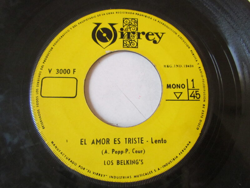 LOS BELKING'S "TESIS PSICODELICO" 7" GARAGE GO-GO PERU HEAR ♫ - Imagen 3