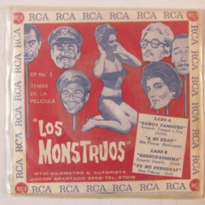 LOS MONSTRUOS: RITA PAVONE / NICO FEDENCO / EDUARDO VIANELLO - EP No 2 - 7" CON COVER PERU - temas de la pelicula "LOS MONSTRUOS" HEAR ♫