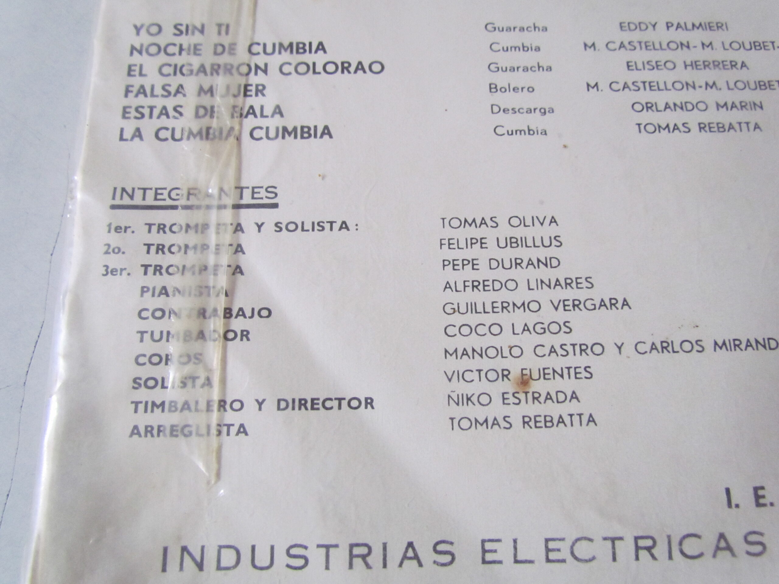 ÑIKO ESTRADA-COCO LAGOS-ALFREDO LINARES SALSA GUAGUANCO DESCARGA PERU LP HEAR ♫"LLUVIA DE EXITOS" - Imagen 3