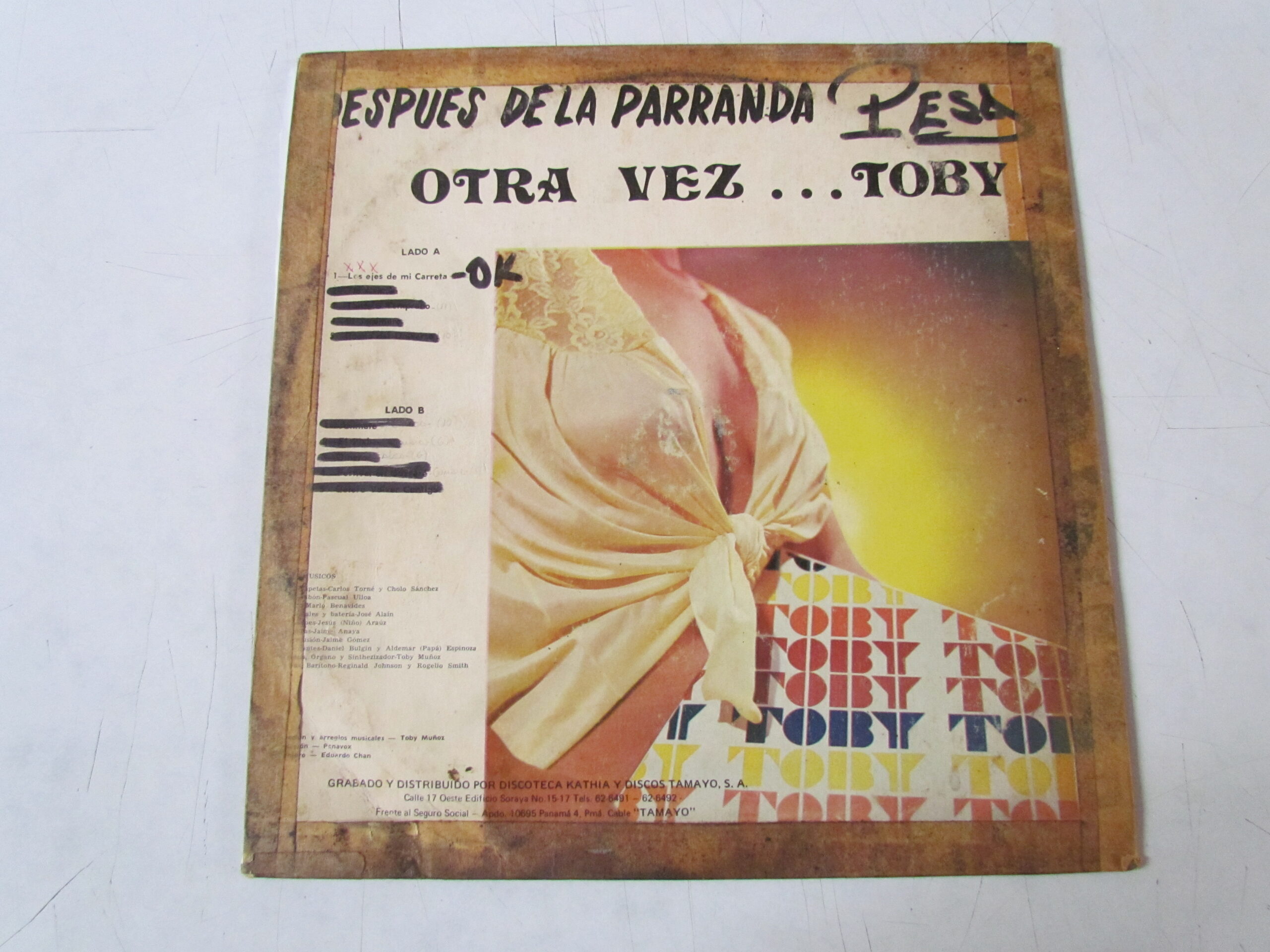 TOBY MUÑOZ «TARDE O TEMPRANO/LOS EJES DE MI»SALSA GUAGUANCO BOOGALOO DESCARGA PANAMA LP HEAR ♫ - Image 5